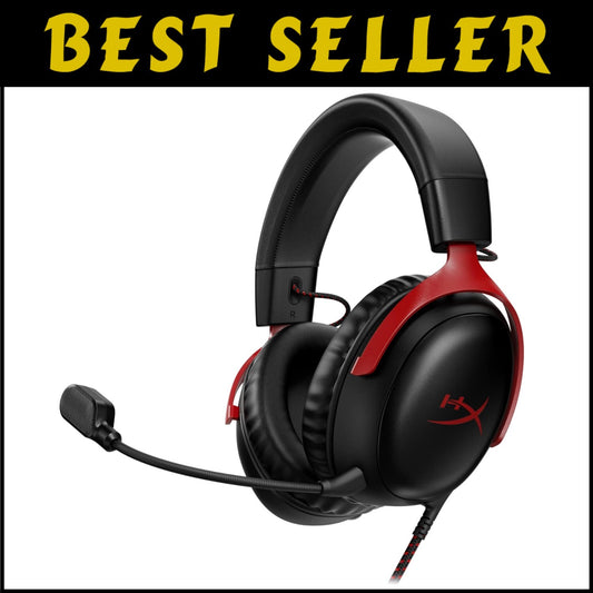 Durable Cloud III Wired Gaming Headset – 53mm Drivers & Noise-Cancelling Mic