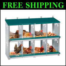 Load image into Gallery viewer, Spacious 8 Compartment Chicken Nesting Box - Ideal for Comfortable Egg Laying