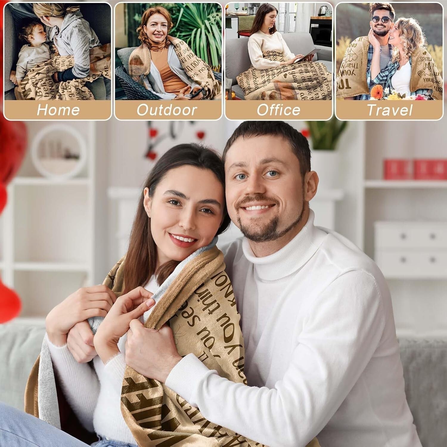 Lightweight Love Letter Blanket for Wife – Ideal Birthday & Anniversary Gift