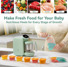 Load image into Gallery viewer, Safe Baby Food Processor with Auto Cooking, Grinding &amp; Stainless Steel Basket