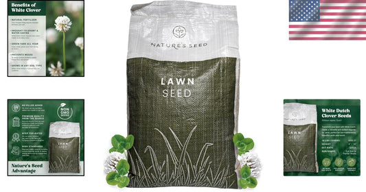 5000 sq ft White Dutch Clover Seed - Lush Ground Cover for Year-Round Greenery