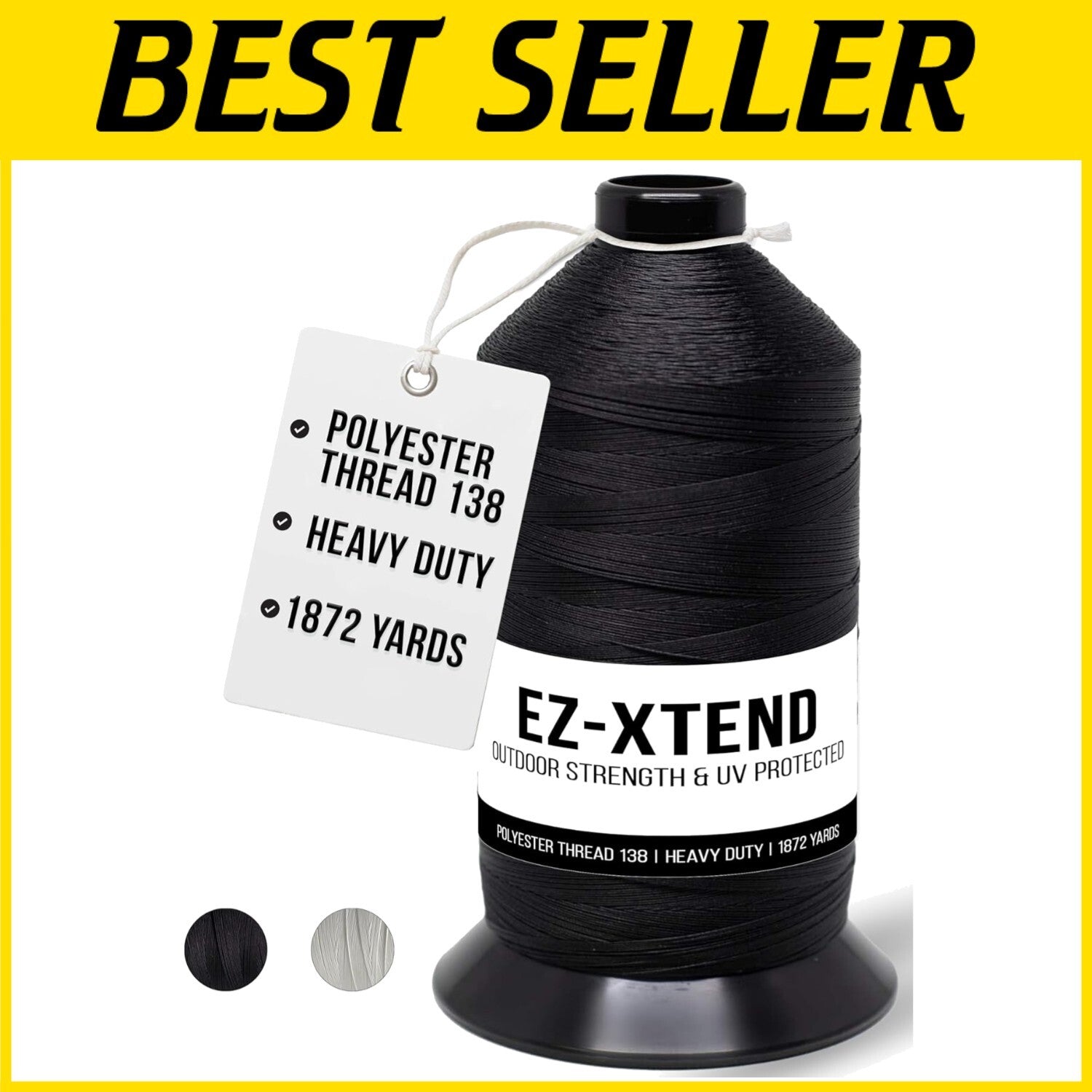 Waterproof Bonded Polyester Thread 8 oz - Heavy-Duty Sewing for Marine Awnings