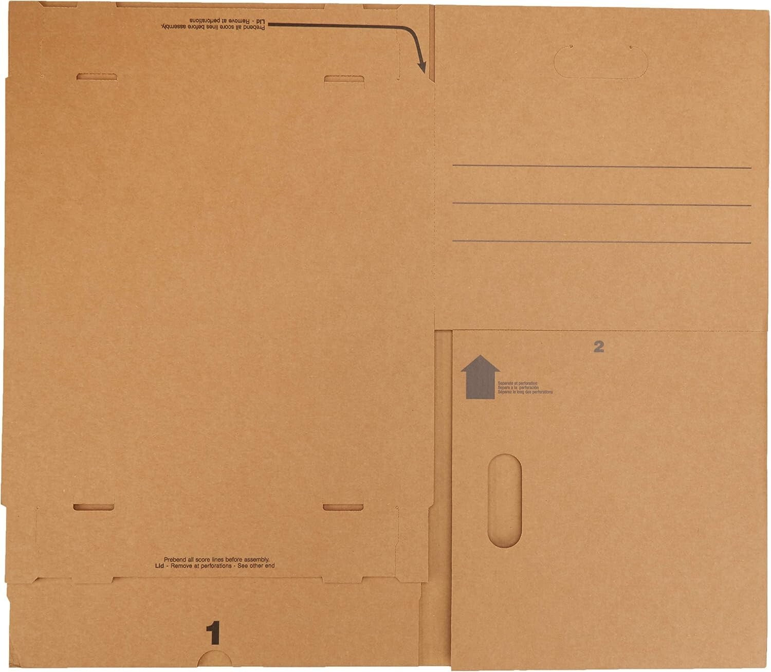 Versatile 20-Pack Cardboard Packing Boxes with Handles - Space-Saving Solution