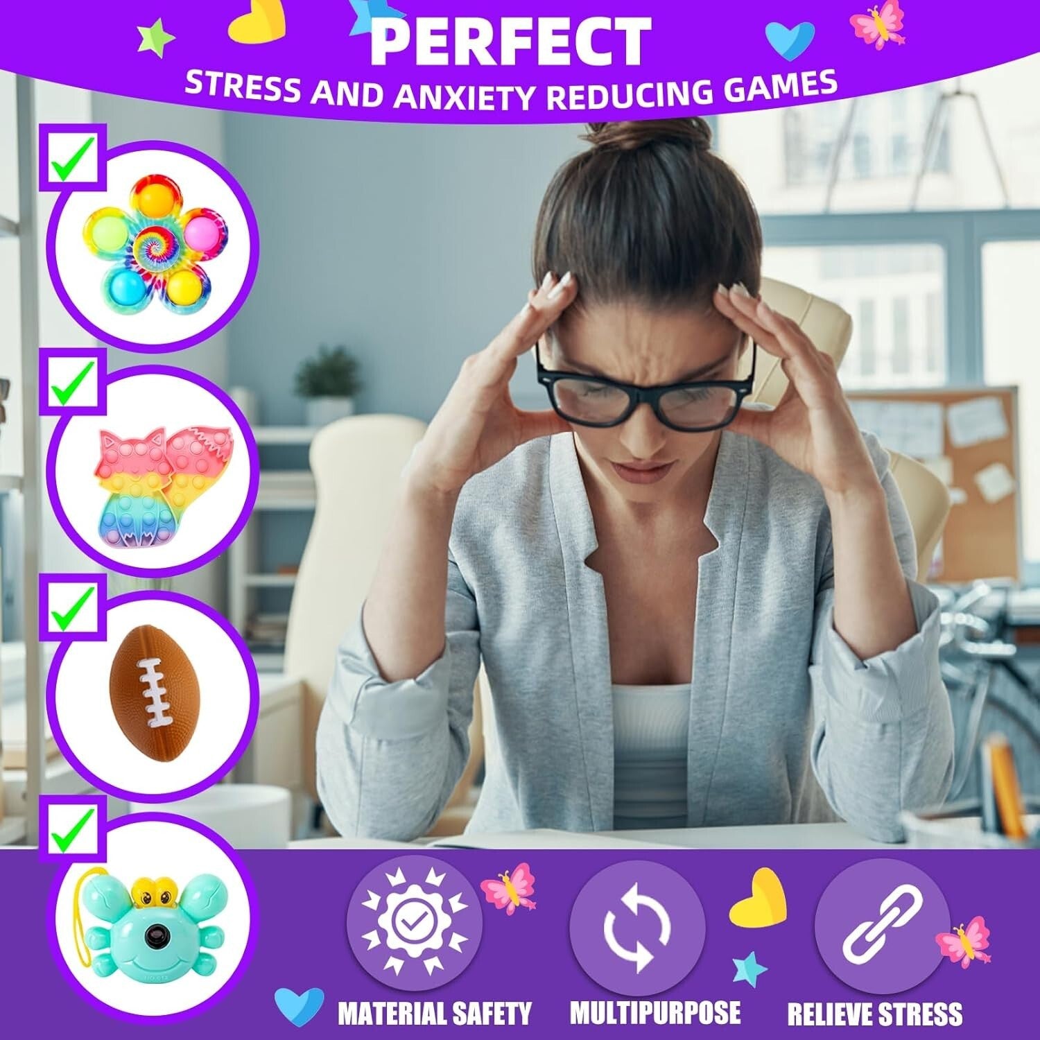 Delightful 1000 Pcs Fidget Toy Set for Kids - Perfect for Parties & Goodie Bags