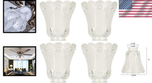 Load image into Gallery viewer, Versatile Clear &amp; Frosted Ceiling Fan Light Covers, Standard Fit - Set of 4