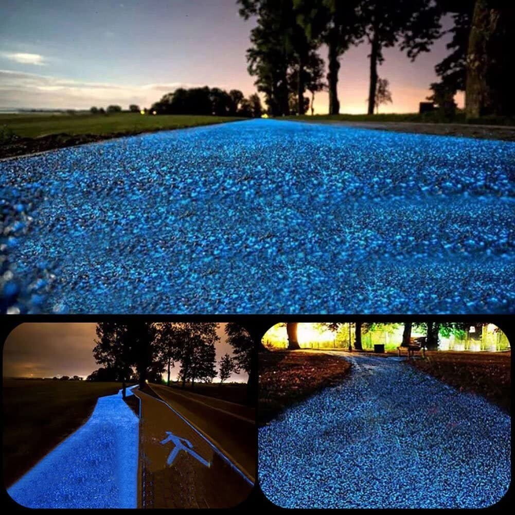 Eco-Friendly Glow in the Dark Stones - 2000 PCS for Enchanting Walkways & Yards