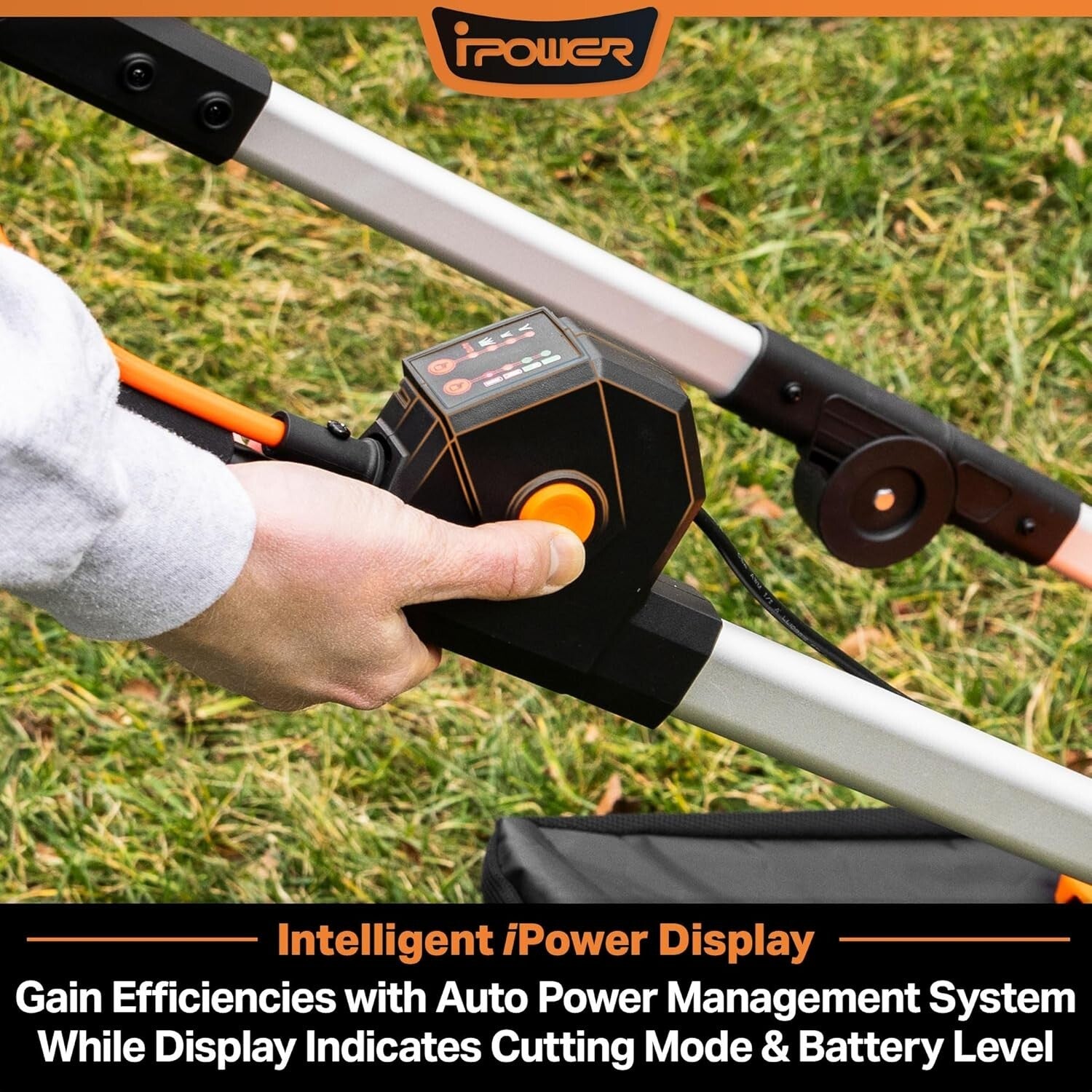 Compact Cordless Lawn Mower with 3-in-1 Function & Folding Handle for Storage