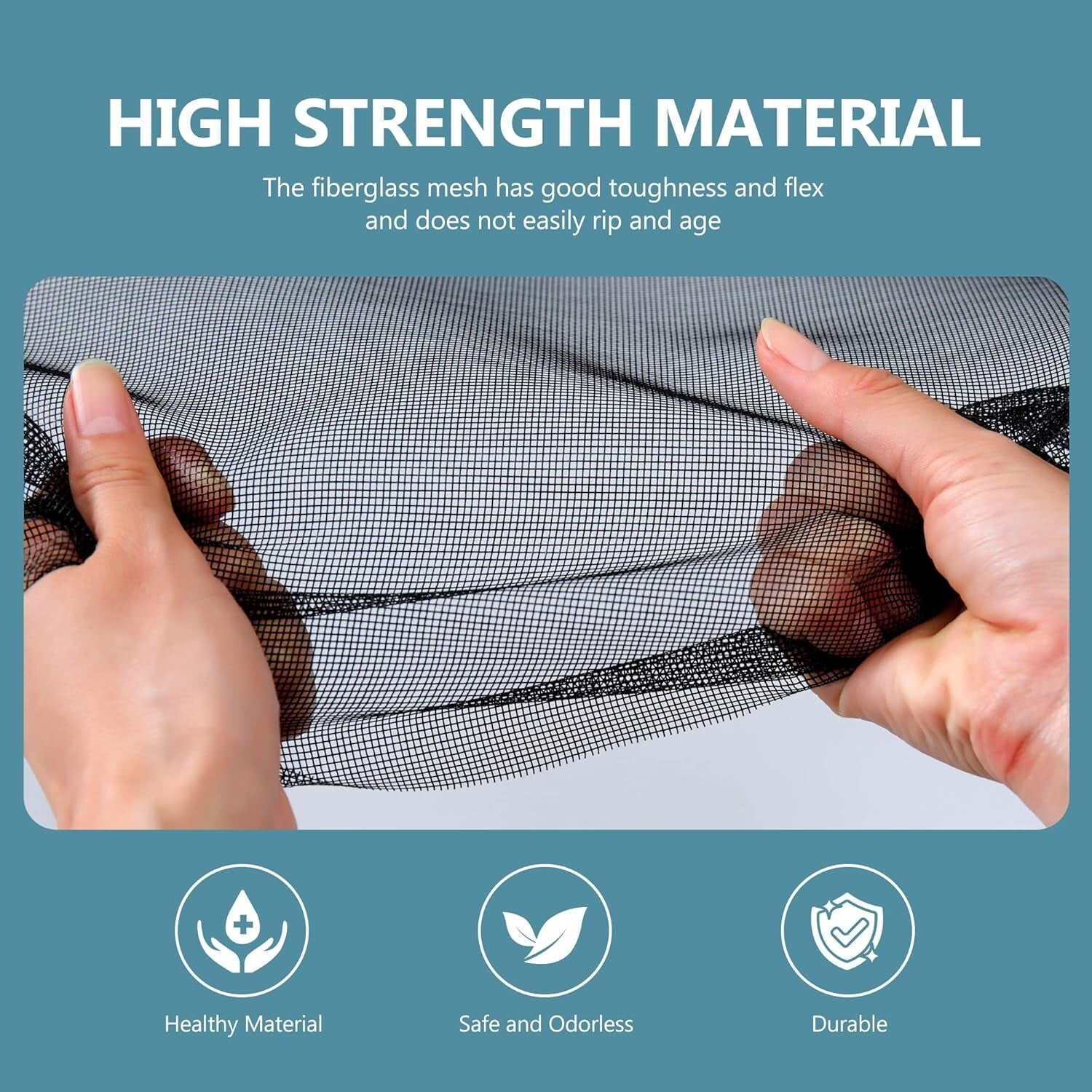 Versatile Charcoal Fiberglass Pet Screen Replacement 36" x 25" - DIY Friendly