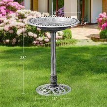 Load image into Gallery viewer, Space-Saving 28-Inch Bird Bath for Gardens – Durable, Lightweight, and Elegant