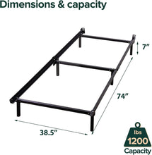Load image into Gallery viewer, Lightweight Twin Bed Frame - Heavy-Duty Steel for Reliable Mattress Support