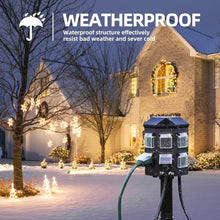 Load image into Gallery viewer, Versatile 100 FT Weatherproof Extension Cord with 6 Outlets for Outdoor Use