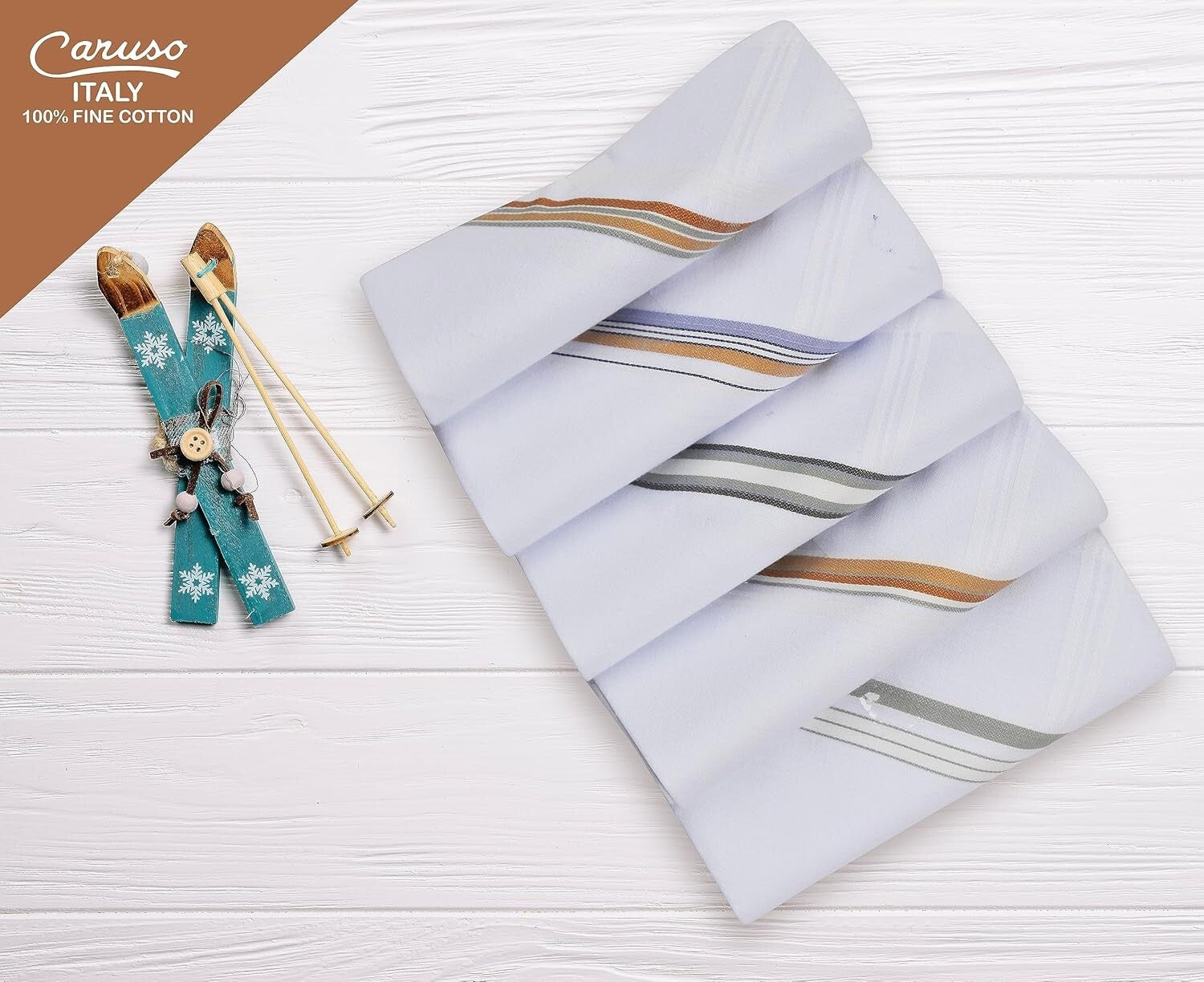 Classic 100% Cotton Handkerchiefs - Super Absorbent 46x46 cm, Machine Washable