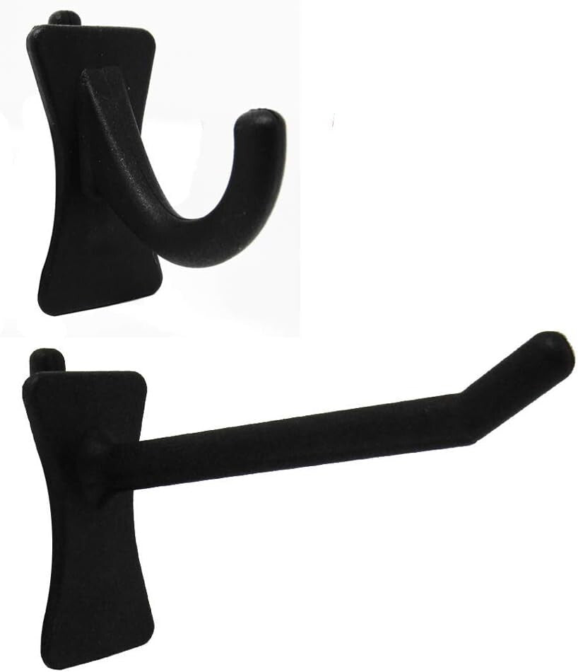 50 Count Matte Black Pegboard Hooks Kit with Patented Snap-Tite—Garage, Kitchen