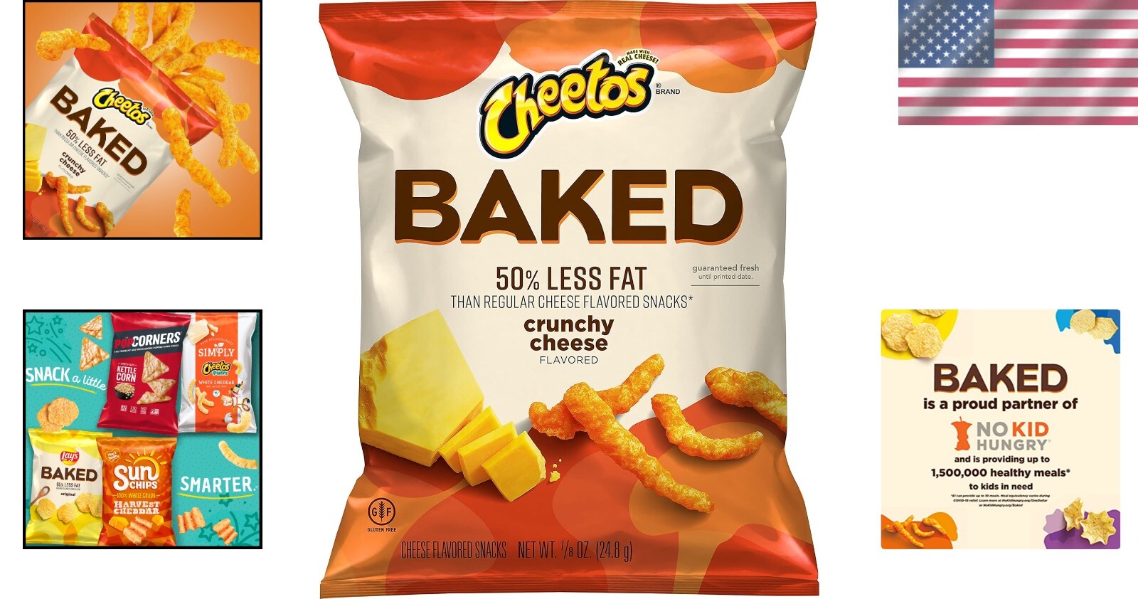 Individually Packaged 104 Cheese Flavored Whole Grain Snacks - Perfect for Kids