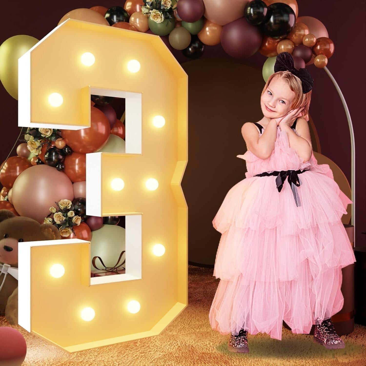 Customizable 4FT Light Up Letters Kit for Birthdays & Anniversaries – Easy Setup