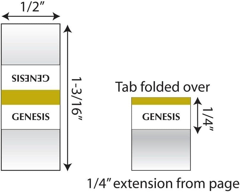 Elegant Gold-Edged Bible Tabs: 90 Self-Adhesive Indexing Tabs for Easy Reference
