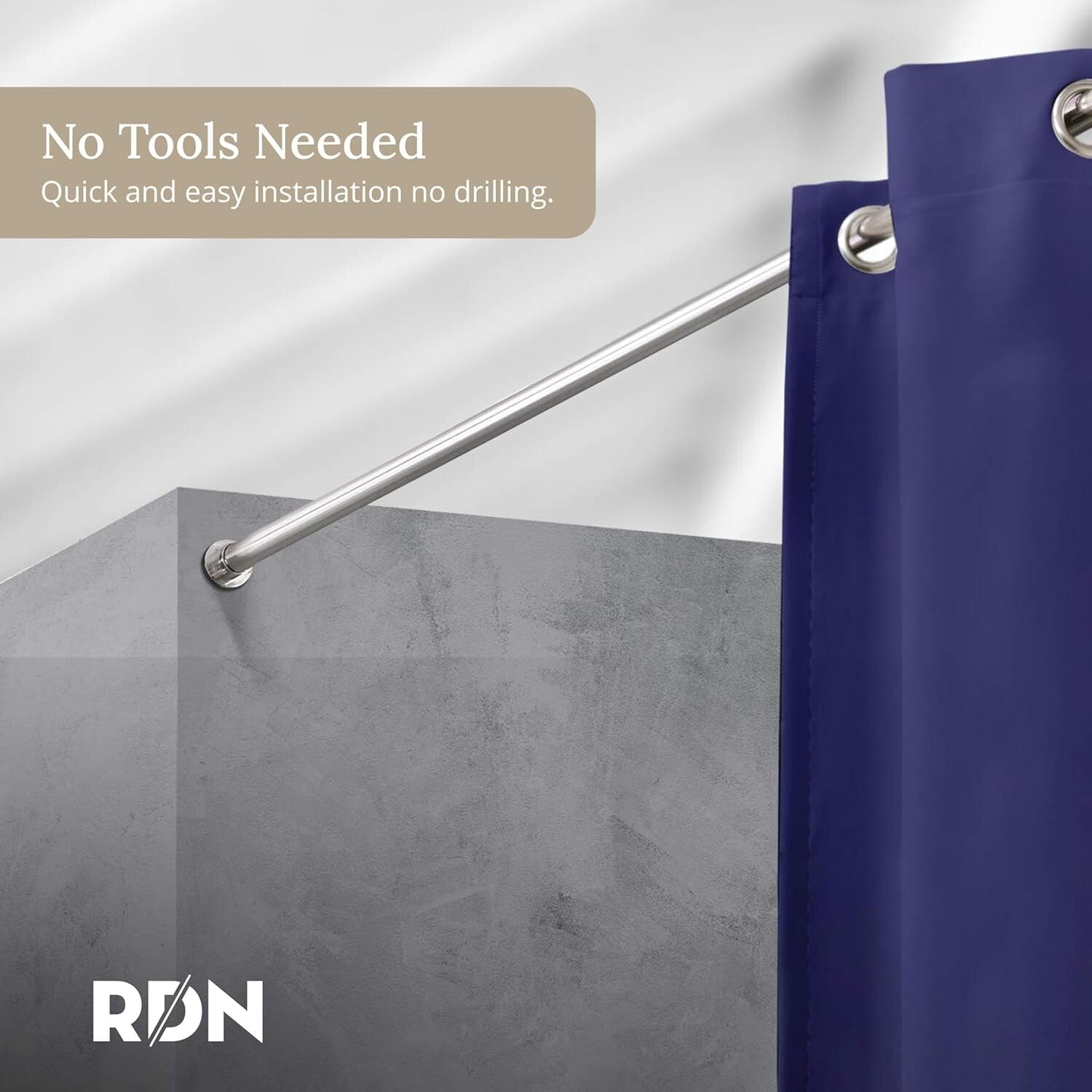 Durable Heavy-Duty Tension Rod - Fits 80-120 Inches for Curtains & Room Dividers