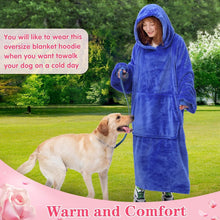 Load image into Gallery viewer, Thick Flannel Wearable Blanket Sweatshirt - Perfect Gift for All Occasions