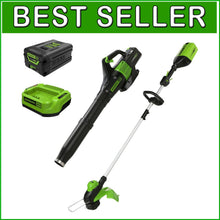 Load image into Gallery viewer, Eco-Friendly 60V Trimmer &amp; 540 CFM Leaf Blower Combo Kit - Lightweight Design