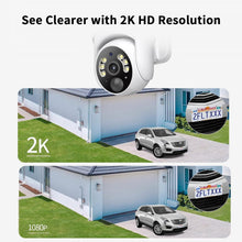 Load image into Gallery viewer, 2K Solar Security Cameras Wireless Outdoor – 360° View with Color Night Vision