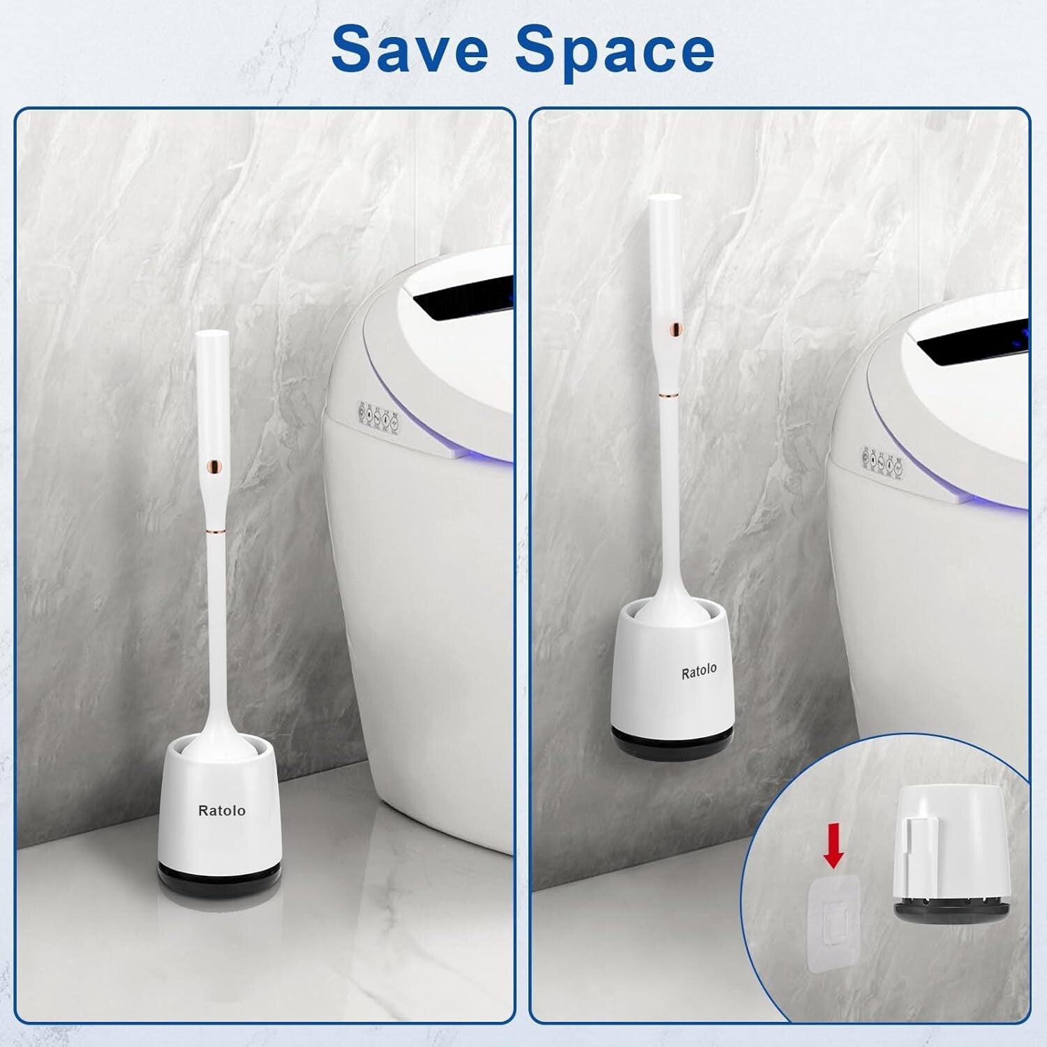 Effortless Toilet Cleaning: Electric Silicone Brush with Wall-Mount Holder
