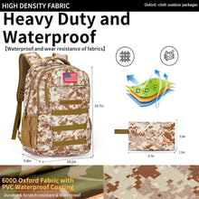 Load image into Gallery viewer, Lightweight Camo Backpack with MOLLE System and USB Charging - Perfect for Teens