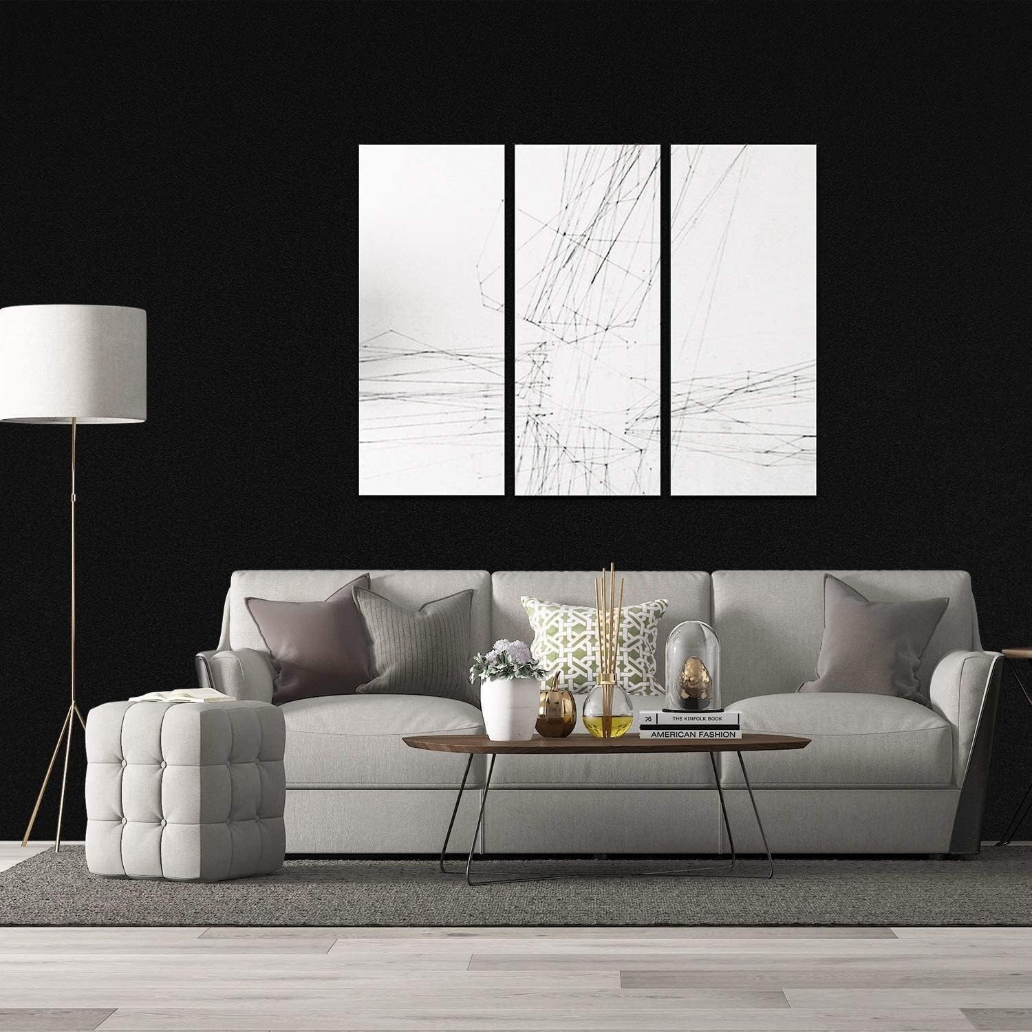 Modern Solid Black Contact Paper - 15.7" x 984.2" for Effortless Application