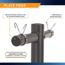 Load image into Gallery viewer, Sturdy Alloy Steel Weight Plate Tree with Transport Wheels - 300 lb Capacity
