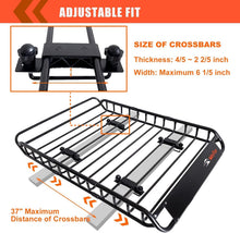 Load image into Gallery viewer, Universal Roof Rack Carrier Basket with Waterproof Bag &amp; Cargo Net - 51" x 36"