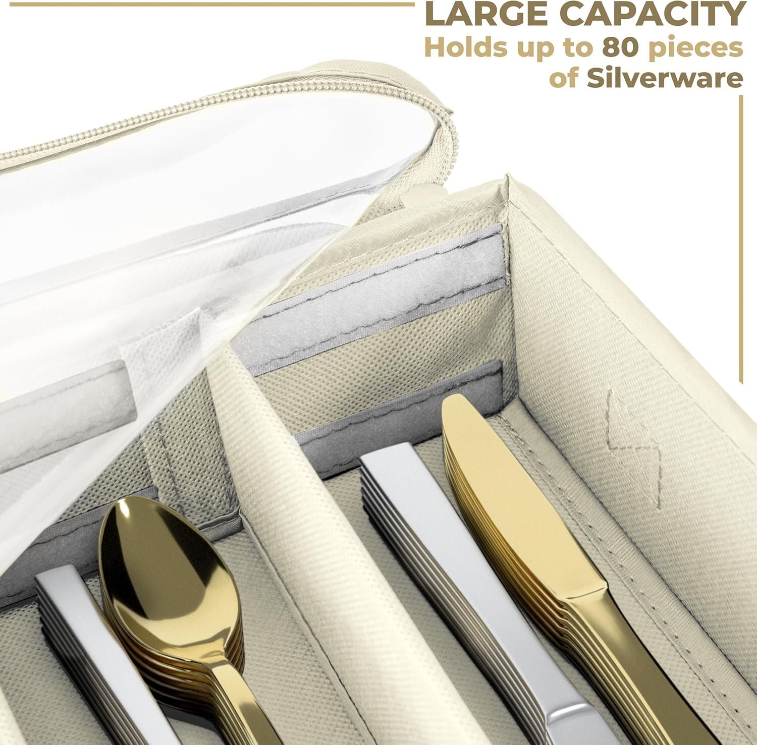 Elegant Quilted China and Dish Storage Containers - 8pc Stackable Organizer Set