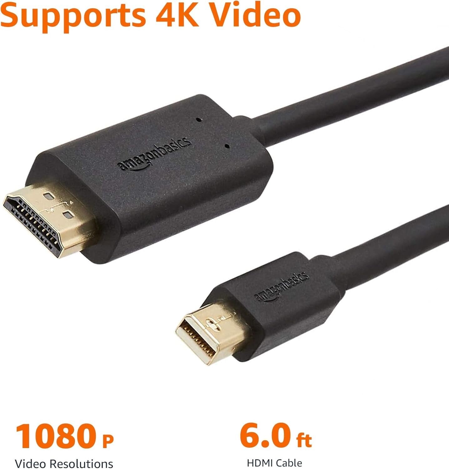 6FT Mini DisplayPort to HDMI Display Adapter - 1080p, Case of 52 Adapters