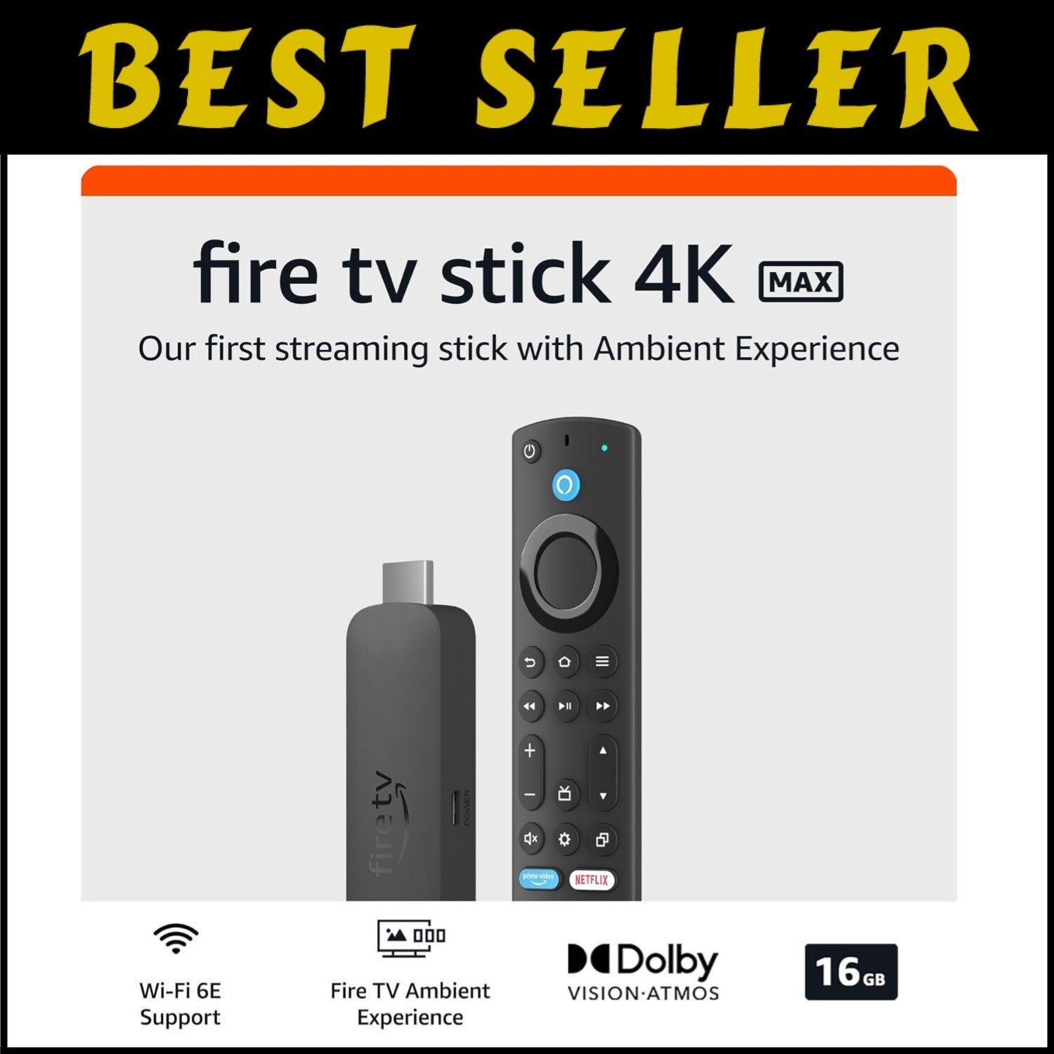Experience 1.5 Million+ Titles: Fire TV Stick 4K Max with Dolby Audio & Control