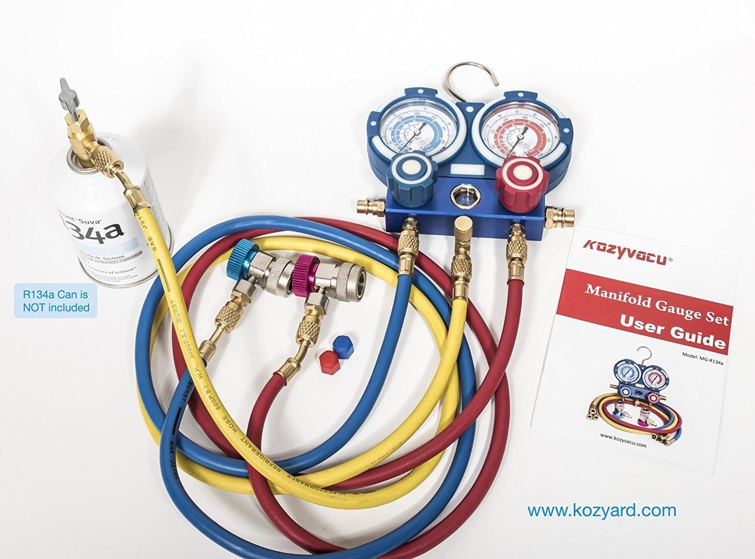 Versatile AC Repair Tool Kit with Manifold Gauge Set for R134A, R22, R410A