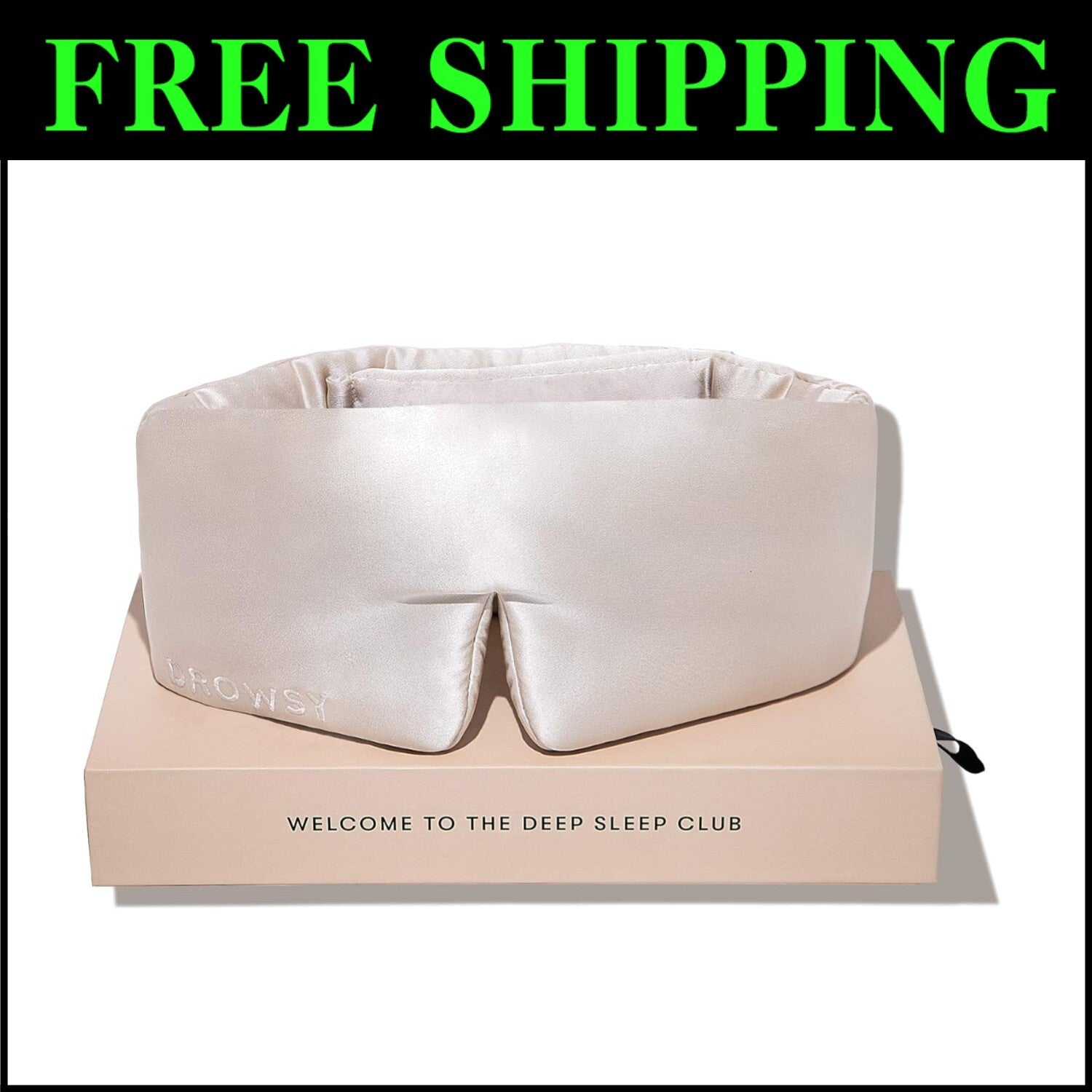 100% Light Blocking Silk Eye Mask with Cloud-Like Padding for Ultimate Comfort