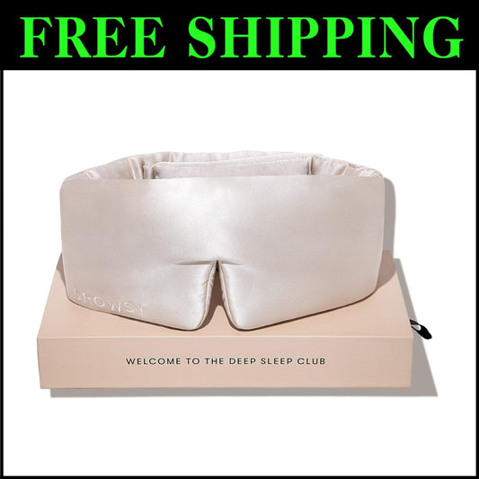 100% Light Blocking Silk Eye Mask with Cloud-Like Padding for Ultimate Comfort