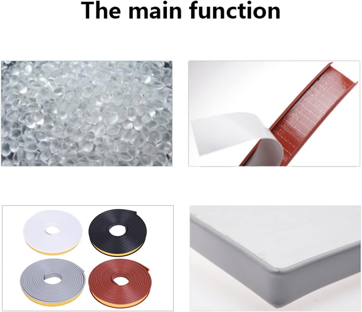 Flexible U-Shape Edge Protector with Self-Adhesive - 5M Furniture Trim in White