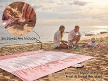 Load image into Gallery viewer, Extra Large Sandproof Beach Blanket - Lightweight, Water Resistant and Compact
