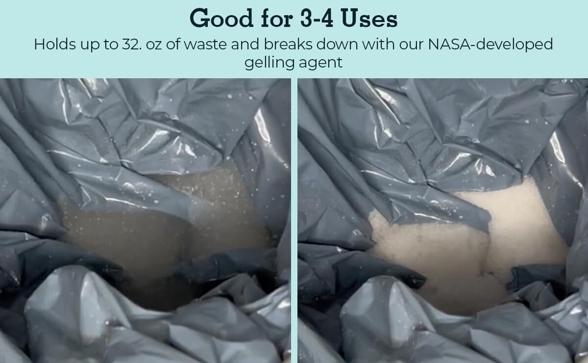 50-Pack Original Wag Bag Portable Toilet Kit with NASA Odor Control Powder