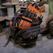 Load image into Gallery viewer, Spacious 48-Pocket Tool Bag Backpack with Reinforced Handle &amp; Adjustable Straps