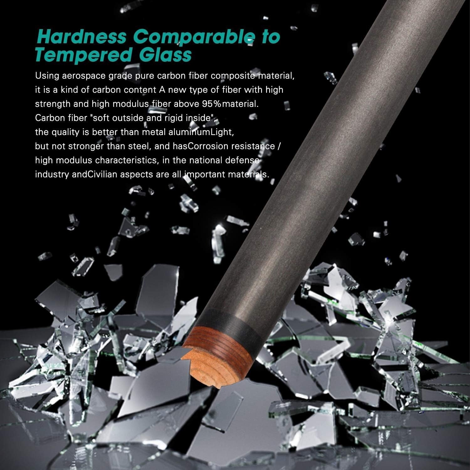 Customizable 58-Inch Carbon Fiber Pool Cue with Leather Grip - Ultra-Smooth Play