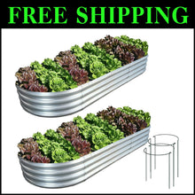 Load image into Gallery viewer, Customizable 2 Pcs Galvanized Raised Planter Box - Vegetable and Flower Support