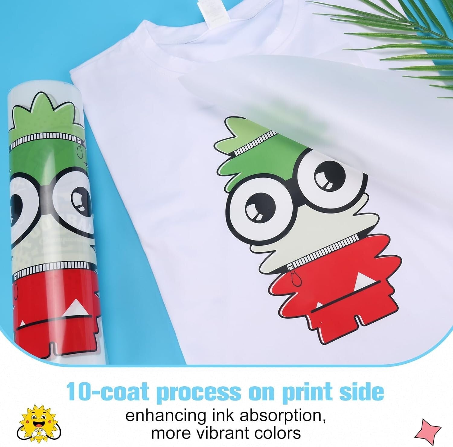 Pro-Grade DTF Transfer Film Roll: 13 x 328 Inches for Quality T-Shirt Designs