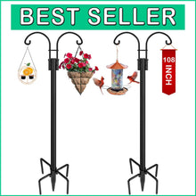 Load image into Gallery viewer, Adjustable Double Arm Garden Hooks - Versatile Support for Flower Baskets &amp; More