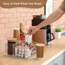 Load image into Gallery viewer, Modern Clear Acrylic Coffee Bar Storage Holder - Perfect for K-Cups &amp; Condiments