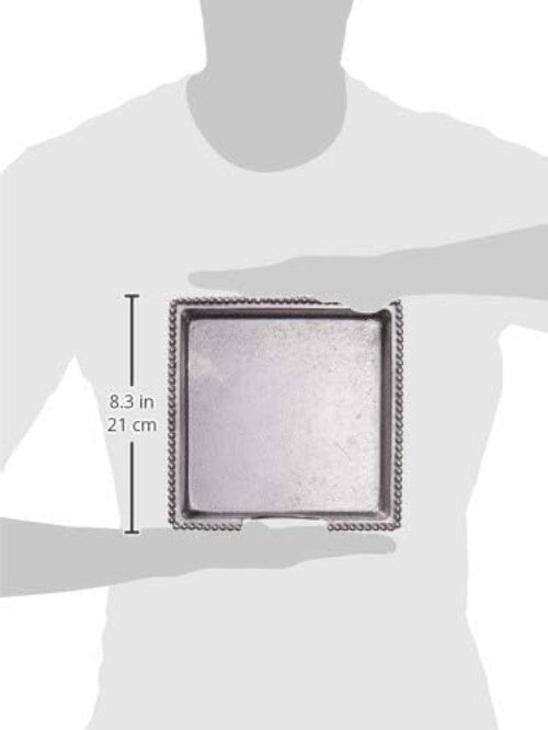 Classic Silver Napkin Holder with Beaded Design - Eco-Friendly Gift Idea