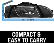 Load image into Gallery viewer, Versatile Rolling Bat Bag with Extra Pockets - Ideal for Baseball &amp; Softball