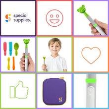 Load image into Gallery viewer, All-in-One Oral Sensory Stimulation Kit with Soft Textured Heads and Storage Bag
