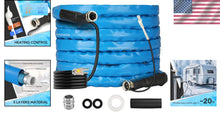 Load image into Gallery viewer, Heavy-Duty 50FT Heated Water Hose with Lead-Free Construction for Outdoor Use