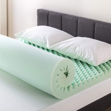Load image into Gallery viewer, Breathable 4-Inch Twin Memory Foam Topper with Aloe Infusion for Restful Sleep