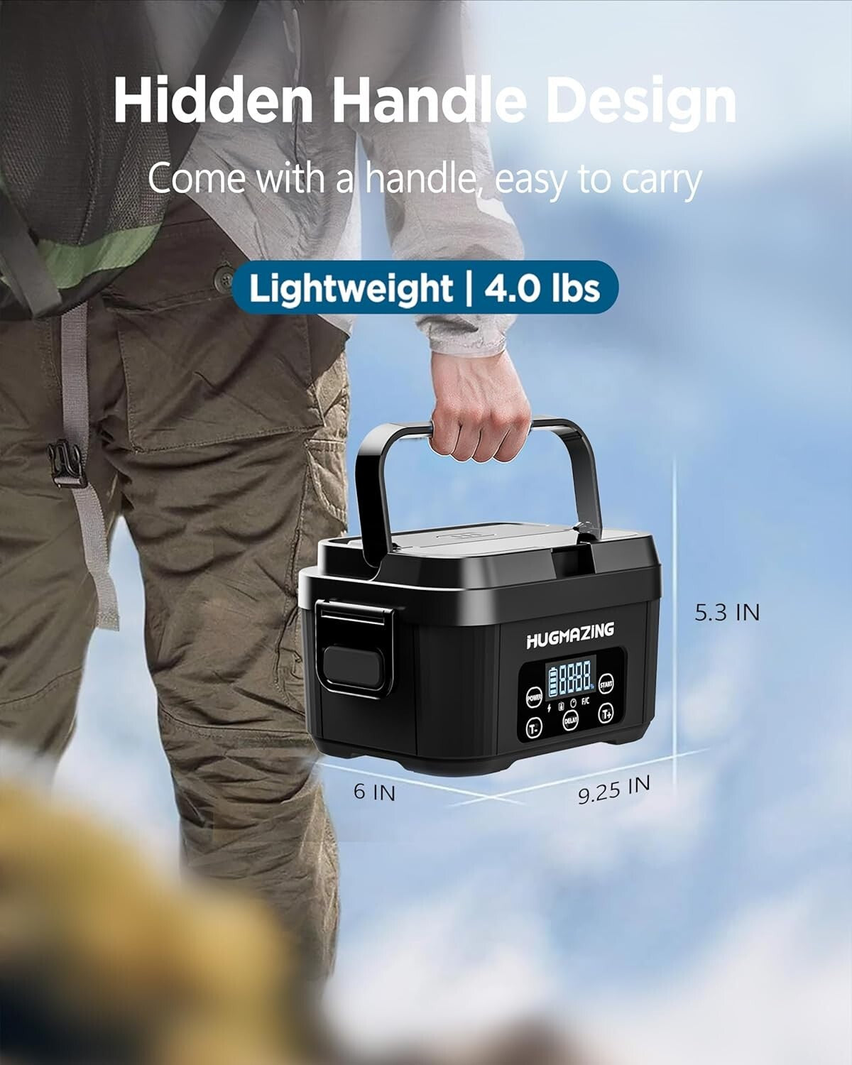 1100ML Cordless Electric Lunch Box - Ideal for Office, Outdoor, and Road Meals